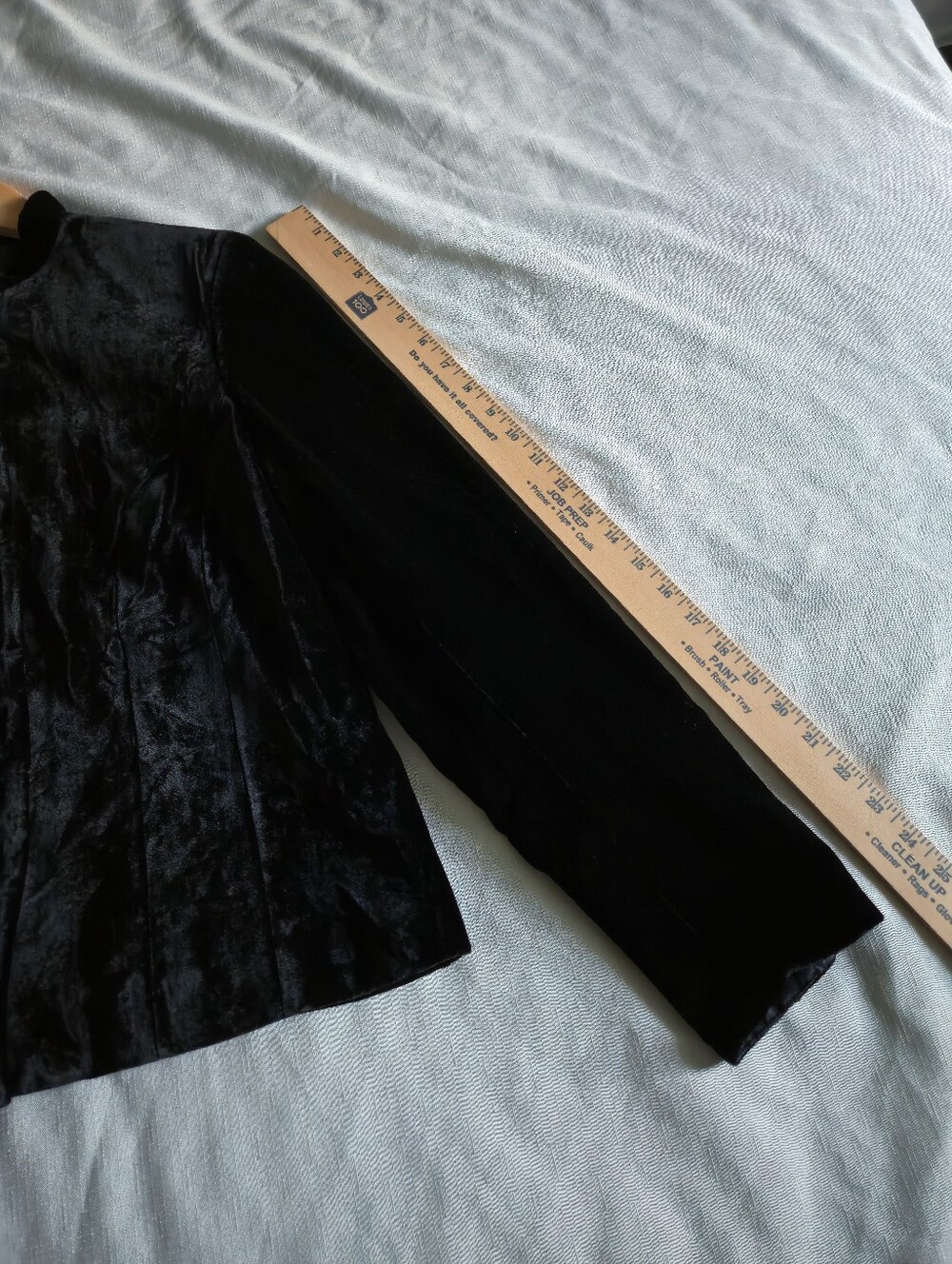 Vintage Liz Claiborne Black Silk Velvet Mandarin Collar Blazer Jacket Size 6 90s - Picture 8 of 10